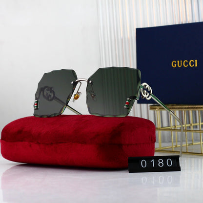 Lunettes de soleil HD sans monture avec logo en métal
