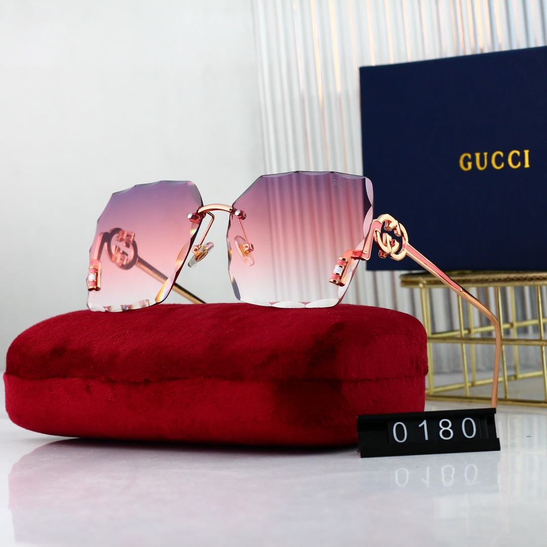 Lunettes de soleil HD sans monture avec logo en métal
