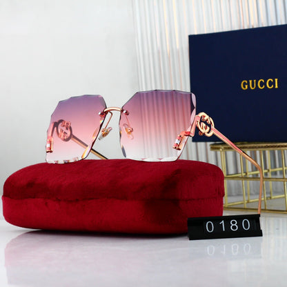 Lunettes de soleil HD sans monture avec logo en métal