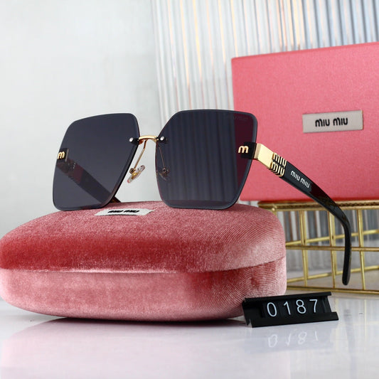 Gafas de sol cuadradas sin montura de moda para mujer