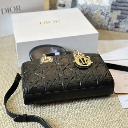 Sac Medium D-Joy Black Latte Cannage Graphique