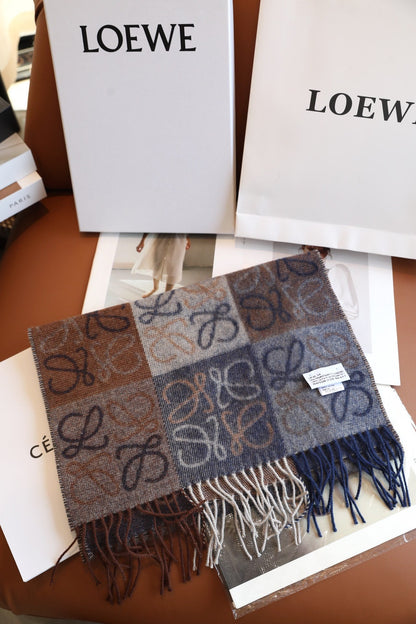 Écharpe Anagramme Damier Bicolore