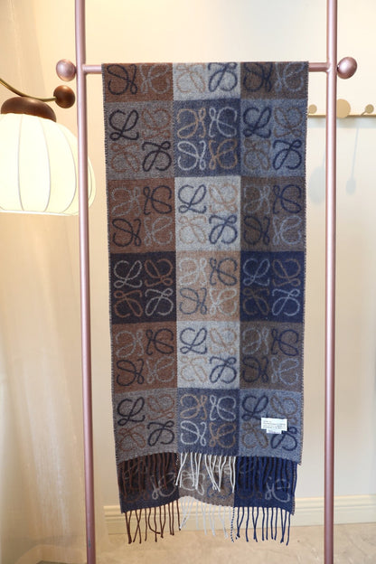 Écharpe Anagramme Damier Bicolore