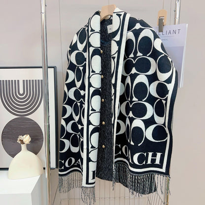 Écharpe motif C intégral tendance