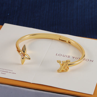 Bracelet jonc ouvert Signature Monogram Fleur de Diamant