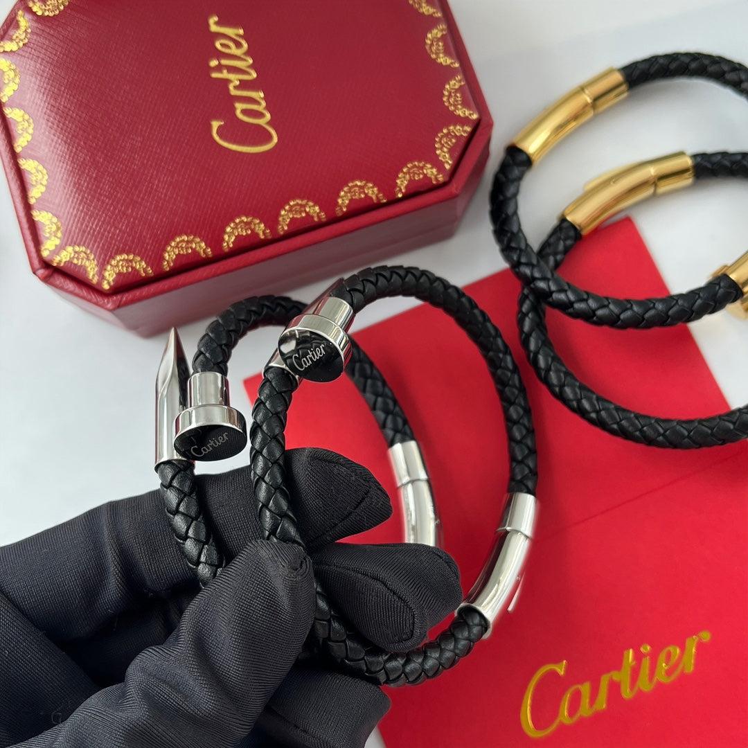 Bracelet Cordon Tressé Clou