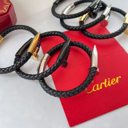 Bracelet Cordon Tressé Clou