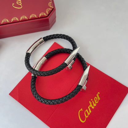Bracelet Cordon Tressé Clou