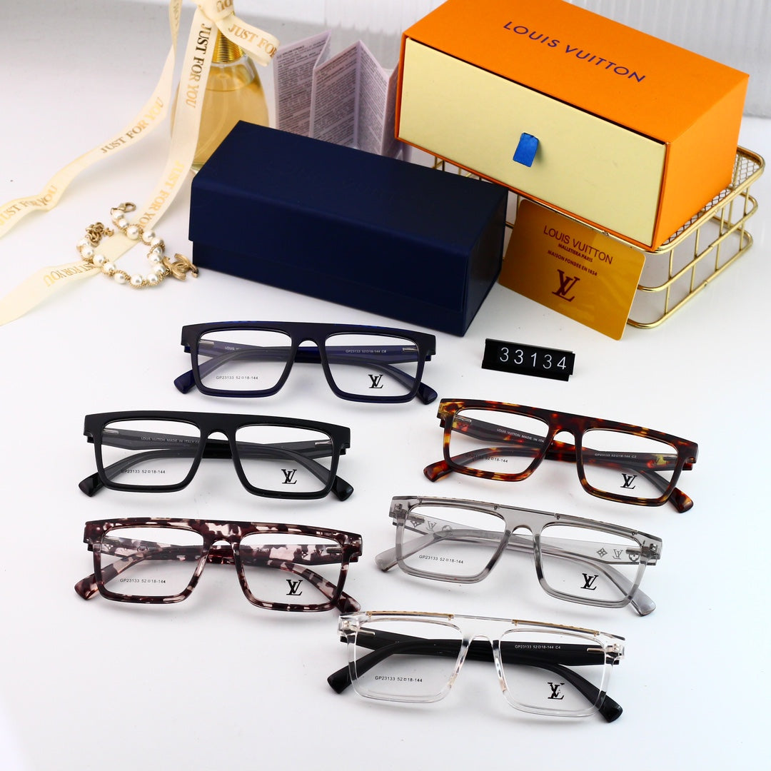 Nouvelles lunettes neutres à monture métallique tendance