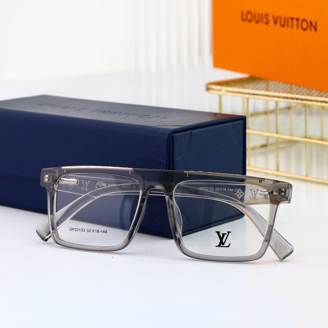 Nouvelles lunettes neutres à monture métallique tendance