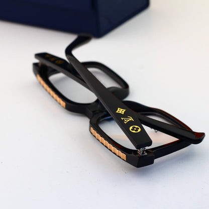 Nouvelles lunettes carrées à monture métallique