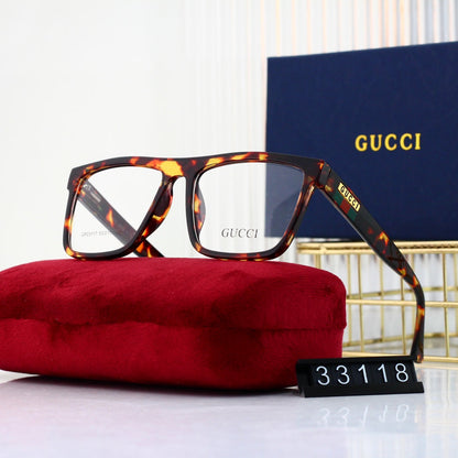 Lunettes unisexes à monture rayée tendance