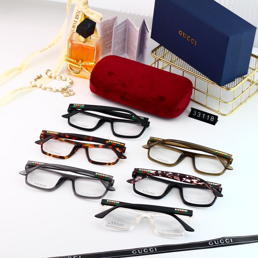 Lunettes unisexes à monture rayée tendance