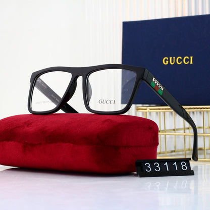 Lunettes unisexes à monture rayée tendance