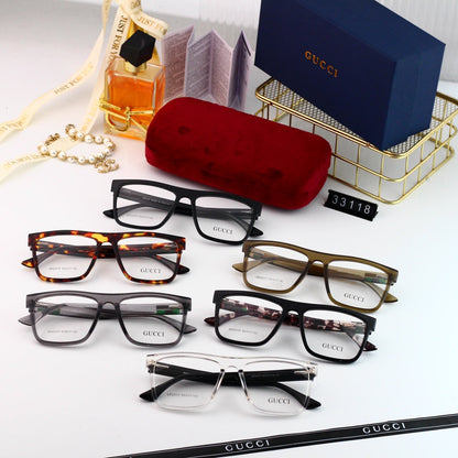 Lunettes unisexes à monture rayée tendance