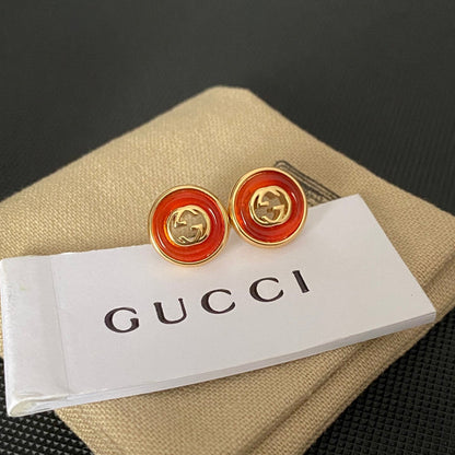 Pendientes G huecos de moda retro
