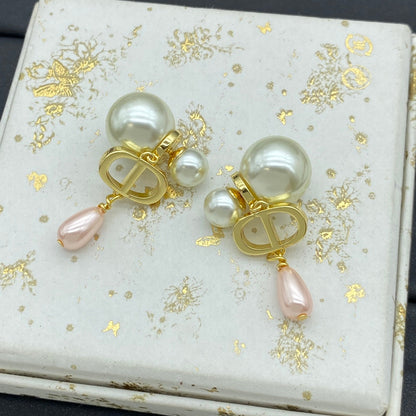 Boucles d'oreilles pendantes Perle Goutte d'eau