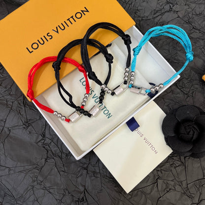 Bracelet perles Silver Lockit cordon polyester