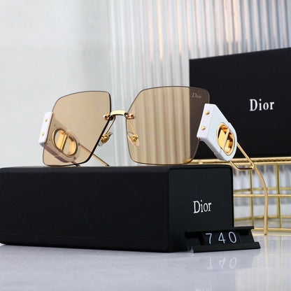Lunettes de soleil carrées en métal Fashion CD