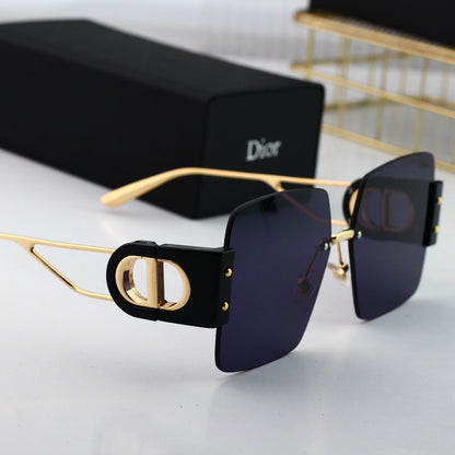 Lunettes de soleil carrées en métal Fashion CD