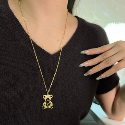 Collier pendentif ours mignon