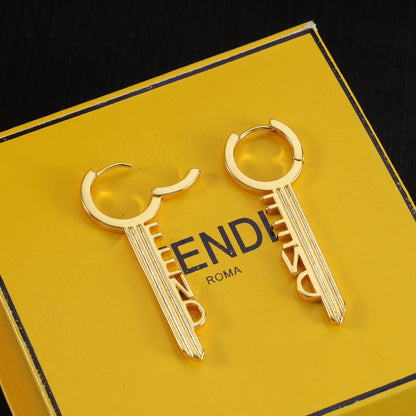 Boucles d'oreilles pendentifs Lettre-Clé