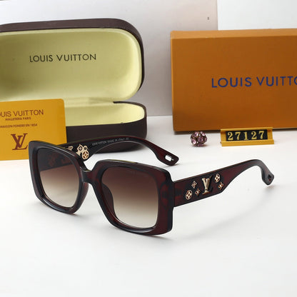 Lunettes de soleil tendance à monture florale métallique