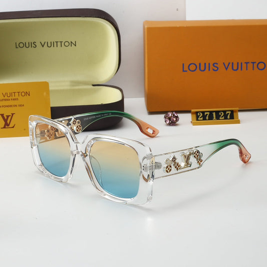 Gafas de sol de moda con montura floral metálica