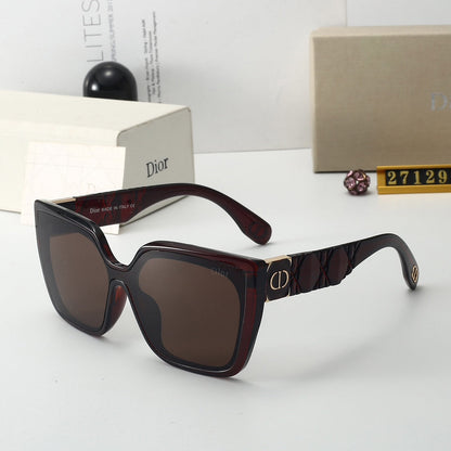Lunettes de soleil carrées gaufrées vintage pour femmes