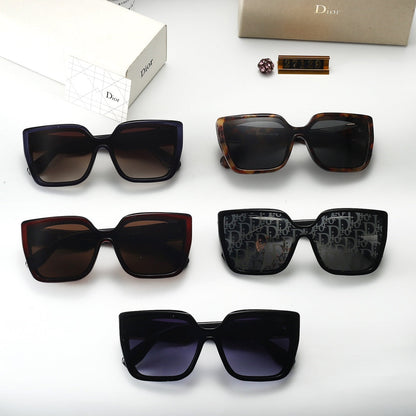 Lunettes de soleil carrées gaufrées vintage pour femmes