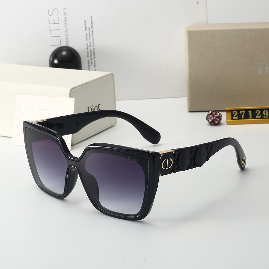 Lunettes de soleil carrées gaufrées vintage pour femmes