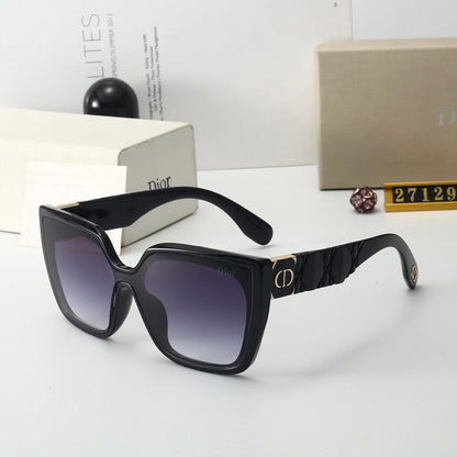 Lunettes de soleil carrées gaufrées vintage pour femmes