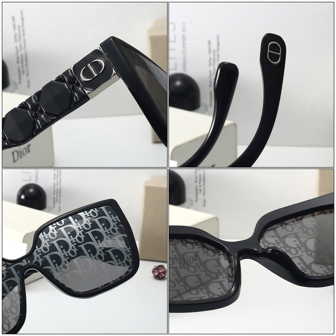 Lunettes de soleil carrées gaufrées vintage pour femmes