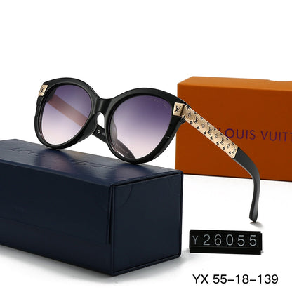 Lunettes de soleil rondes vintage à monture métallique embossée
