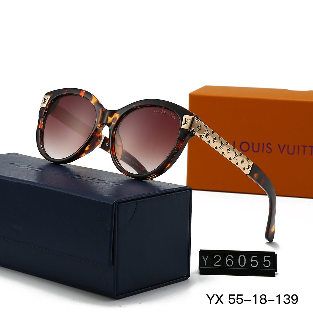 Lunettes de soleil rondes vintage à monture métallique embossée