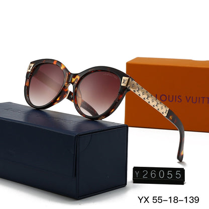Lunettes de soleil rondes vintage à monture métallique embossée