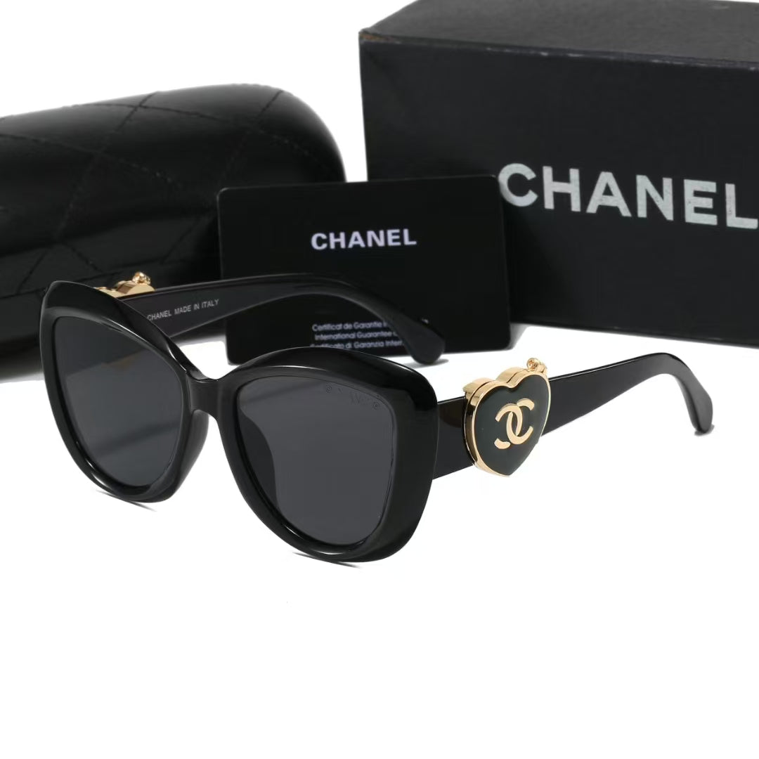 Lunettes de soleil papillon miroir cœur