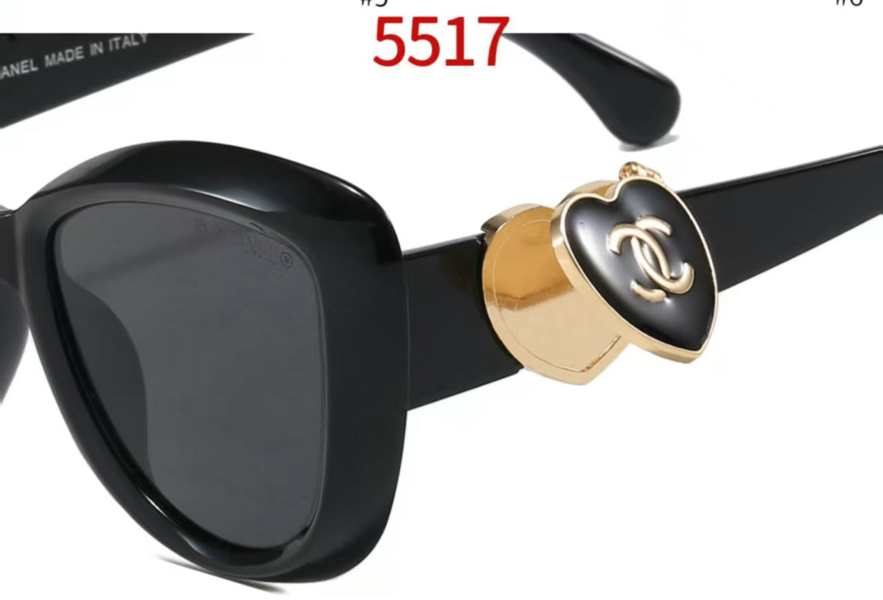 Lunettes de soleil papillon miroir cœur