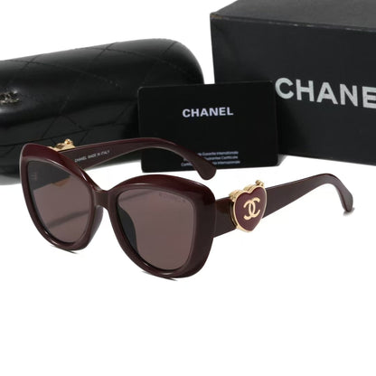 Lunettes de soleil papillon miroir cœur