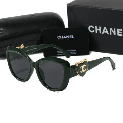 Lunettes de soleil papillon miroir cœur