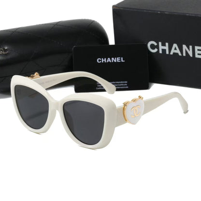 Lunettes de soleil papillon miroir cœur