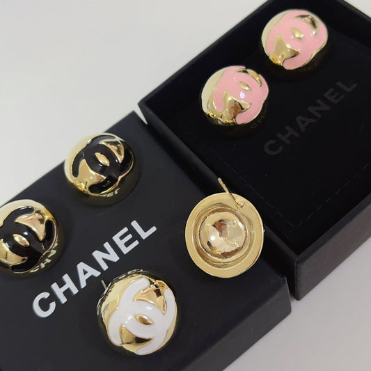 Boucles d'oreilles plaquées or vintage 3 couleurs