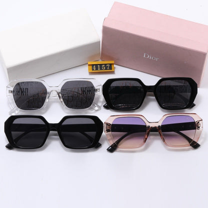 Lunettes de soleil rectangulaires gaufrées vintage