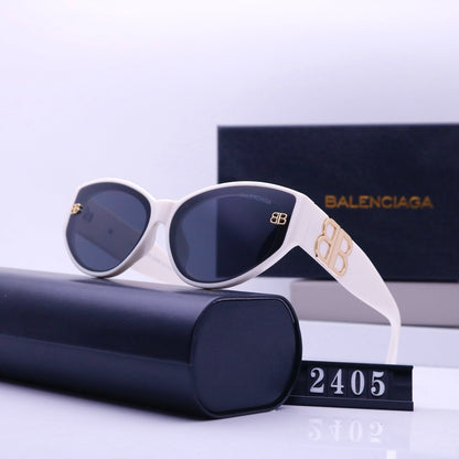Lunettes de soleil œil de chat en métal classique