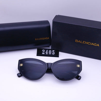 Lunettes de soleil œil de chat en métal classique