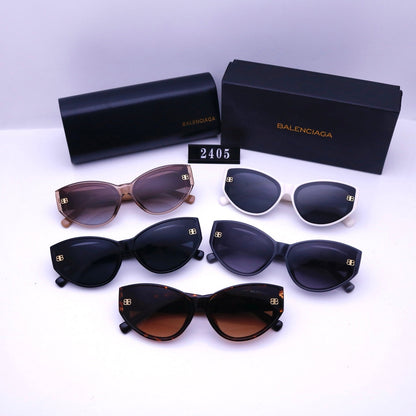 Lunettes de soleil œil de chat en métal classique