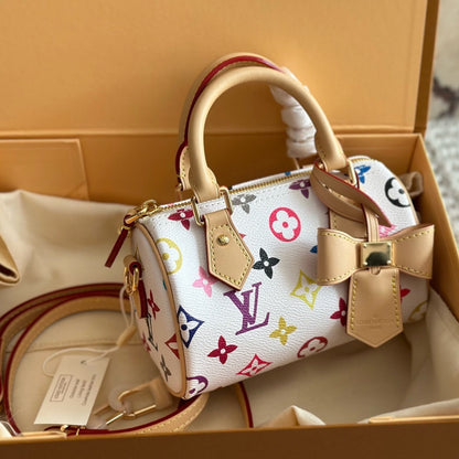Sac blanc à nœud, gaufré et coloré