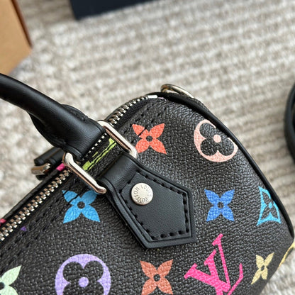 Sac nœud noir gaufré et coloré