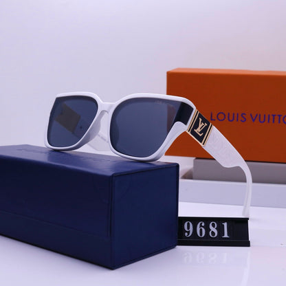 Lunettes de soleil carrées unisexe vintage