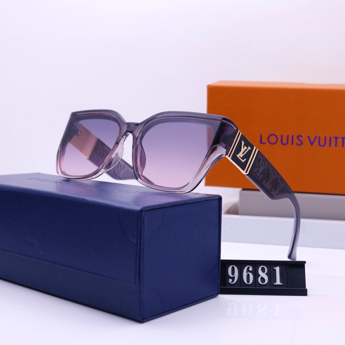 Lunettes de soleil carrées unisexe vintage